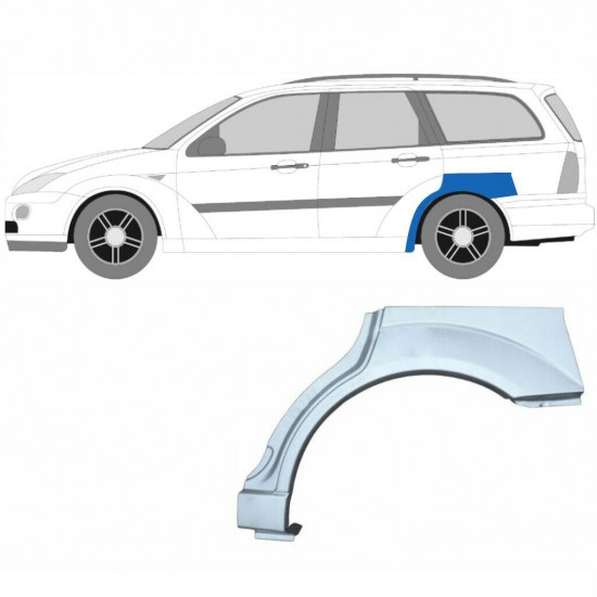 Hátsó sárvédő javító panel hoz Ford Focus 1998-2007 / Bal+Jobb / COMBI / Készlet 6292