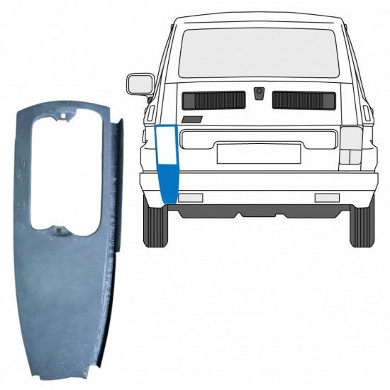 Hátsó sarok javító panel hoz Fiat 126p 1972-2000 / Bal 7578