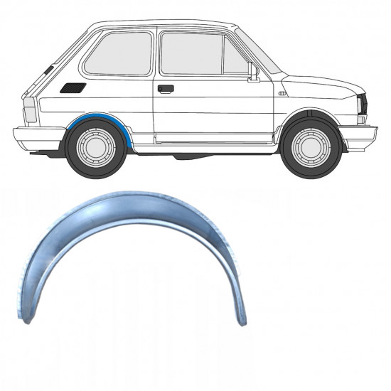 Hátsó sárvédő javító panel hoz Fiat 126p 1972-2000 / Jobb 7579