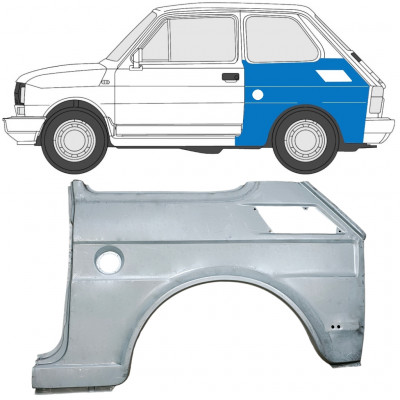 Hátsó sárvédő javító panel hoz Fiat 126p 1985-1994 / Bal 7585