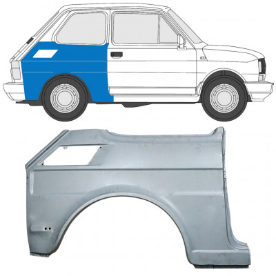 Hátsó sárvédő javító panel hoz Fiat 126p 1985-1994 / Jobb 7584