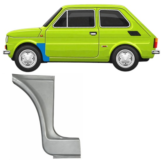 Első sárvédő javító panel hoz Fiat 126p 1972-1994 ST/FL / Bal 11218