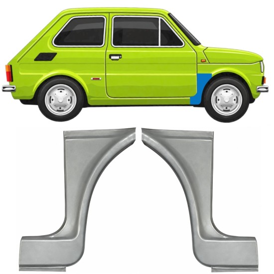 Első sárvédő javító panel hoz Fiat 126p 1972-1994 ST/FL / Bal+Jobb / Készlet 11219