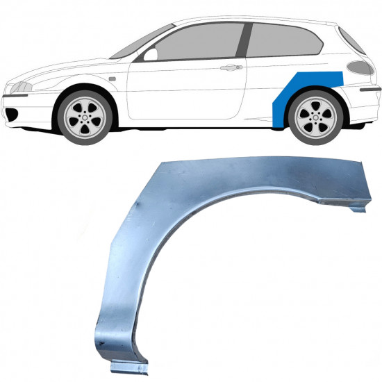 Hátsó sárvédő javító panel hoz Alfa Romeo 147 2000-2010 / Bal 6049