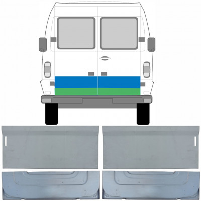 Belső és külső hátsó ajtó javító panel hoz Mercedes T1 1977-1996 + Wewnętrzny  / Bal+Jobb / Készlet 9567