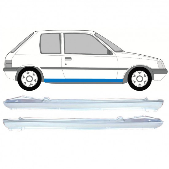 Küszöb javító panel hoz Peugeot 205 1983-1998 / Bal+Jobb / Készlet 9815