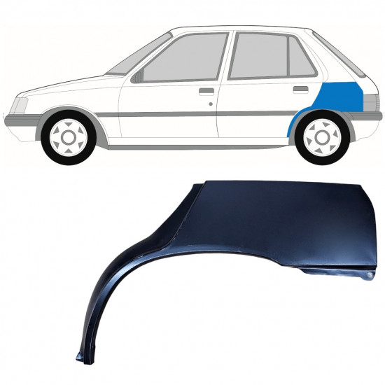 Hátsó sárvédő javító panel hoz Peugeot 205 1983-1998 / Bal 10970