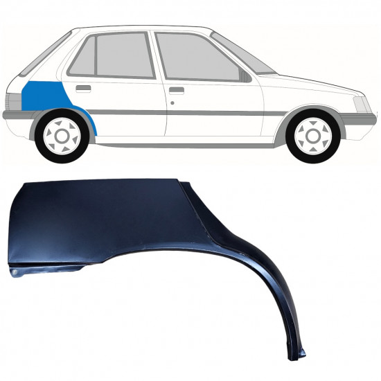 Hátsó sárvédő javító panel hoz Peugeot 205 1983-1998 / Jobb 10969