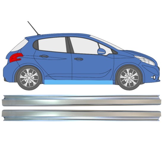 Küszöb javító panel hoz Peugeot 208 2012-2019 / Bal+Jobb / Készlet 16315