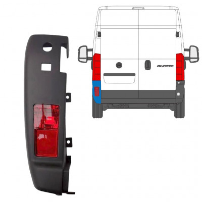 Hátsó lökhárító sarok lámpával hoz Fiat Ducato 2006-2018 / Bal /  10076