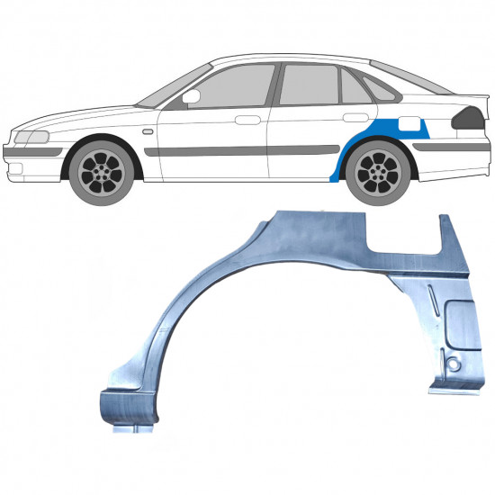 Hátsó sárvédő javító panel hoz Mazda 626 1997-2002 / Bal 6692