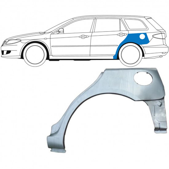 Hátsó sárvédő javító panel hoz Mazda 6 2002-2008 / Bal / COMBI 6134