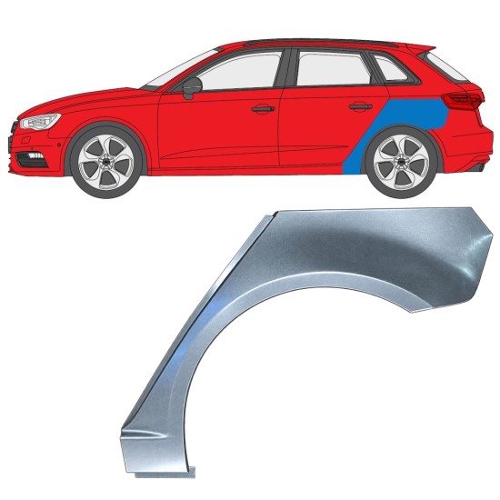 Hátsó sárvédő javító panel hoz Audi A3 8V 2012-2020 / Bal / HATCHBACK 17281