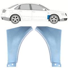 Első sárvédő javító panel hoz Audi A4 B6 2000-2004 / Bal+Jobb / Készlet 9150
