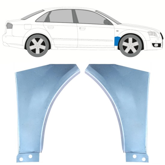 Első sárvédő javító panel hoz Audi A4 B7 2004-2007 / Bal+Jobb / Készlet 15171