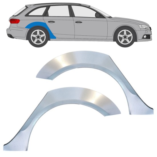 Hátsó sárvédő javító panel hoz Audi A4 B8 2007-2016 / Bal+Jobb / Készlet 16324
