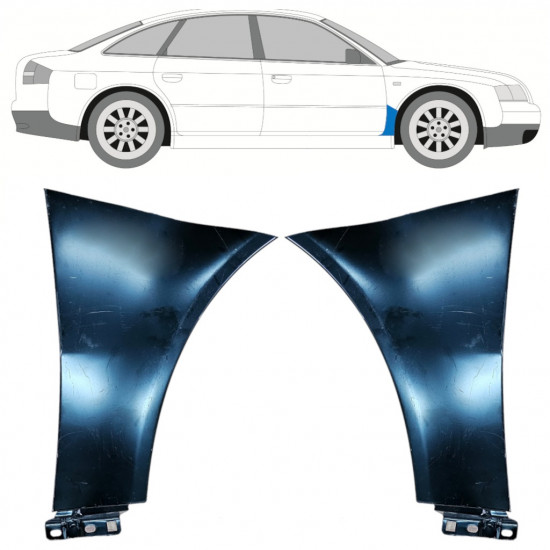 Első sárvédő javító panel hoz Audi A6 C5 1997-2004 / Bal+Jobb / Készlet 9852