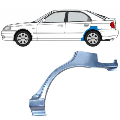 Hátsó sárvédő javító panel hoz Hyundai Accent 2000-2006 / Bal 7594