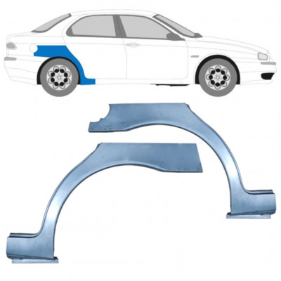 Hátsó sárvédő javító panel hoz Alfa Romeo 156 1997-2005  / Bal+Jobb / SEDAN / Készlet 9438