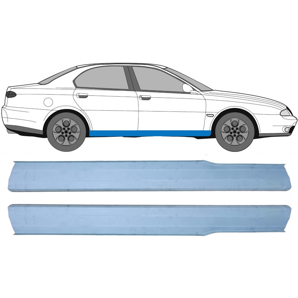 Küszöb Javító Panel Hoz Alfa Romeo 166 1998-2007 / Bal+Jobb / Készlet 9401