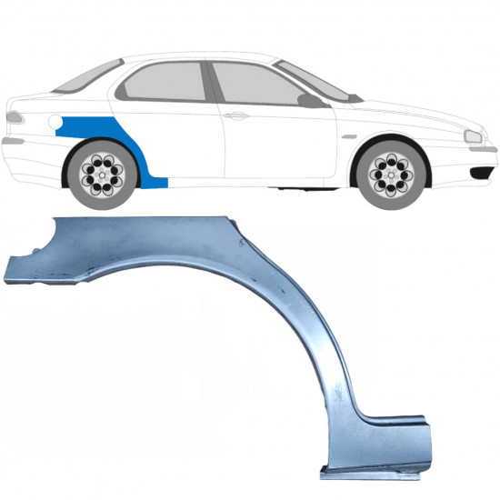 Hátsó sárvédő javító panel hoz Alfa Romeo 156 1997-2005  / Jobb / SEDAN 5400