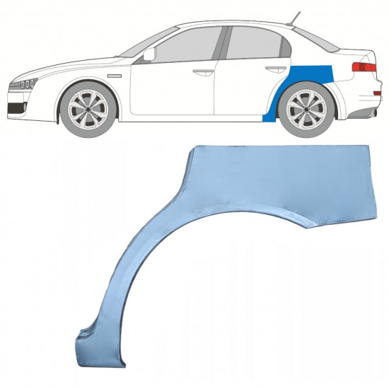 Hátsó sárvédő javító panel hoz Alfa Romeo 159 2005-2012 / Bal 7837