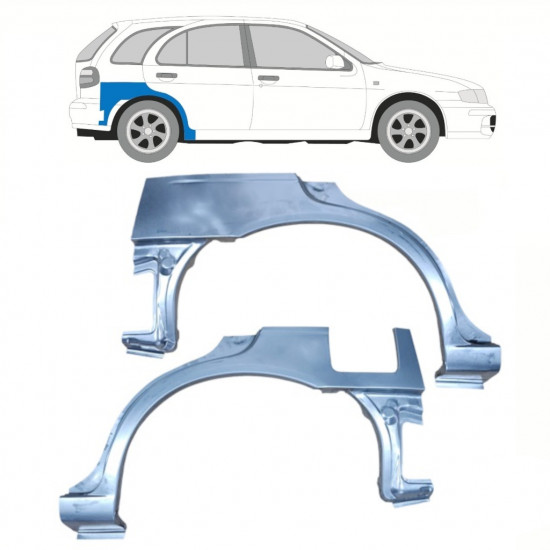 Hátsó sárvédő javító panel hoz Nissan Almera 1995-2000 / Bal+Jobb / Készlet 10223