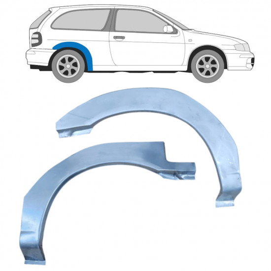 Hátsó sárvédő javító panel hoz Nissan Almera 1995-2000 / Bal+Jobb / Készlet 10455