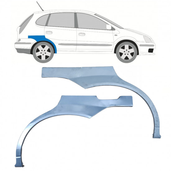 Hátsó sárvédő javító panel hoz Nissan Almera Tino 2000-2006 / Bal+Jobb / Készlet 10585