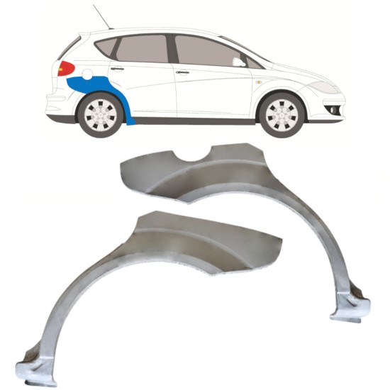 Hátsó sárvédő javító panel hoz Seat Altea 2004-2015 / Bal+Jobb / Készlet 15048