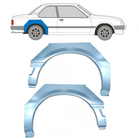 Hátsó sárvédő javító panel hoz Opel Ascona C / Vauxhall Cavalier 1981-1988 / Bal+Jobb / Készlet 9704