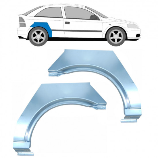 Hátsó sárvédő javító panel hoz Opel Astra 1998-2009 / Bal+Jobb / Készlet 10518