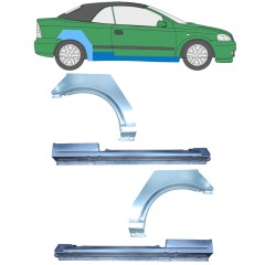 Küszöb és hátsó sárvédő javító panel hoz Opel Astra G 1998-2009 / COUPE / CABRIO / Készlet 12594