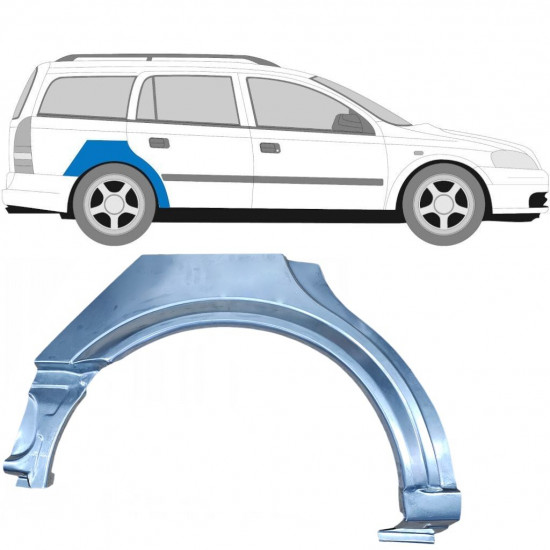 Hátsó sárvédő javító panel hoz Opel Astra 1998-2009 / Jobb / COMBI 6860