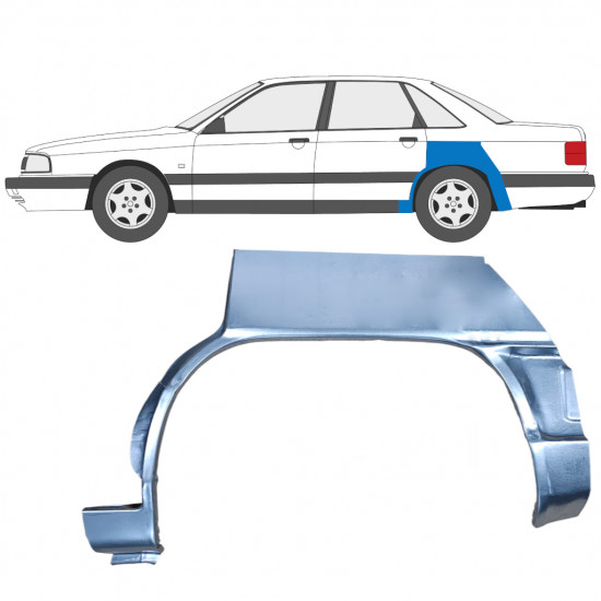 Hátsó sárvédő javító panel hoz Audi 100 C3 1982-1991 / Bal 7608