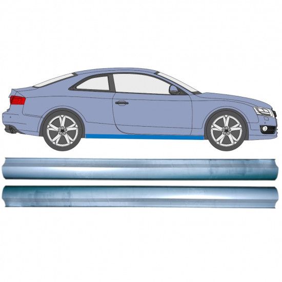 Küszöb javító panel hoz Audi A5 S5 B8 2007-2016 / Bal+Jobb / Bal = Jobb (szimmetrikus) / Készlet 12893