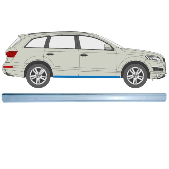 Küszöb javító panel hoz Audi Q7 2005-2015 / Bal = Jobb (szimmetrikus) 14988