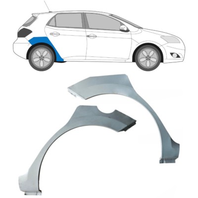 Hátsó sárvédő javító panel hoz Toyota Auris 2007-2012 / Bal+Jobb / Készlet 16855