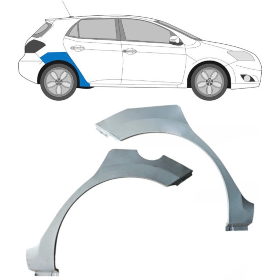 Hátsó sárvédő javító panel hoz Toyota Auris 2007-2012 / Bal+Jobb / Készlet 16855