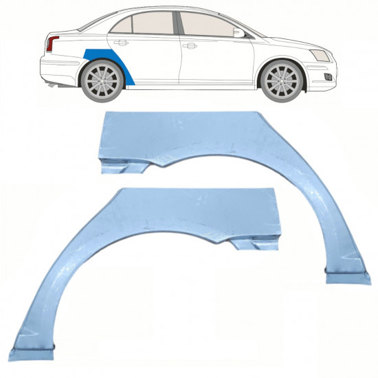 Hátsó sárvédő javító panel hoz Toyota Avensis 2003-2008 / Bal+Jobb / Készlet 10062