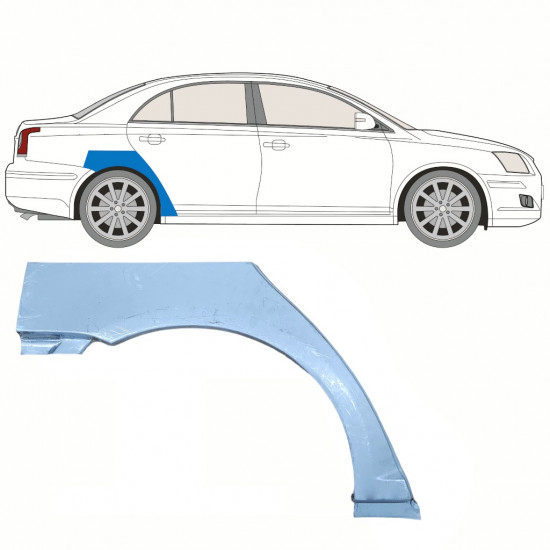 Hátsó sárvédő javító panel hoz Toyota Avensis 2003-2008 / Jobb 8374