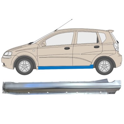 Teljes küszöb hoz Chevrolet Aveo 2003-2006 / Bal / HATCHBACK 14538