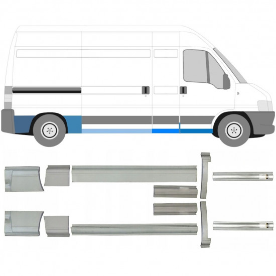 Javító panel készlet hoz Fiat Ducato Boxer Relay 1994-  / LWB /  10636