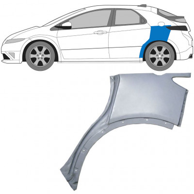 Hátsó sárvédő javító panel hoz Honda Civic 2005-2011 / Bal 6635