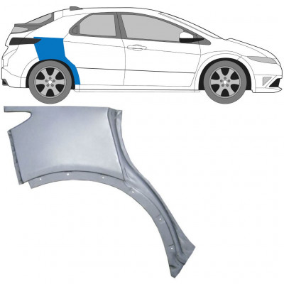 Hátsó sárvédő javító panel hoz Honda Civic 2005-2011 / Jobb 6634