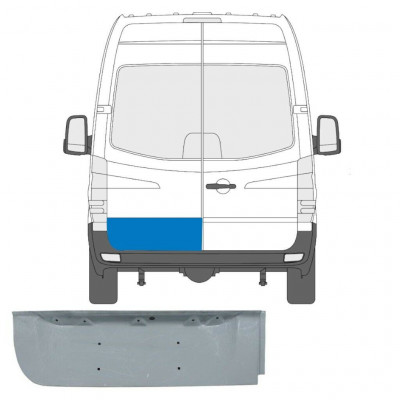 Alsó hátsó ajtó javító panel hoz Mercedes Sprinter 2006- / Bal 6789