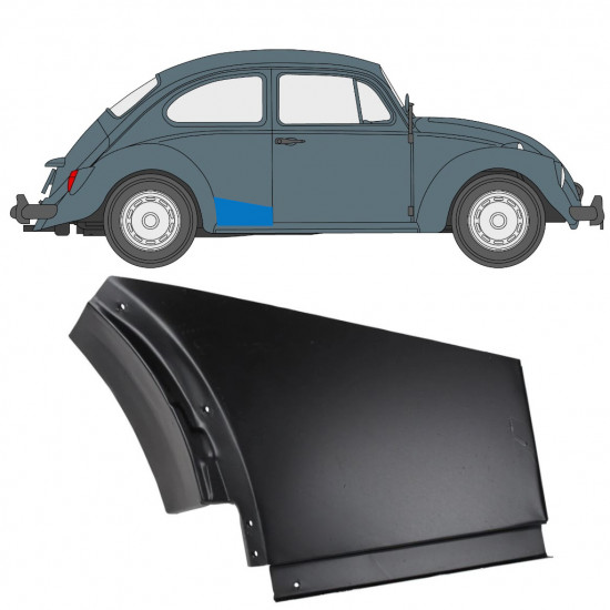 Nagy hátsó sárvédő javító panel hoz Volkswagen Kaefer 1947-1985 / Jobb 12743