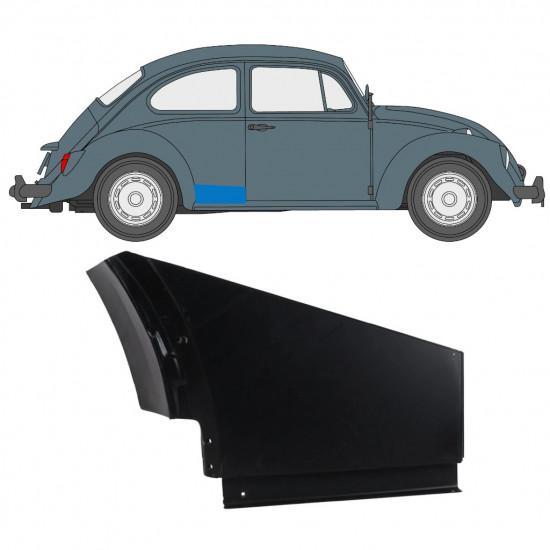 Kis hátsó sárvédő javító panel hoz Volkswagen Kaefer 1947-1985 / Jobb 12741