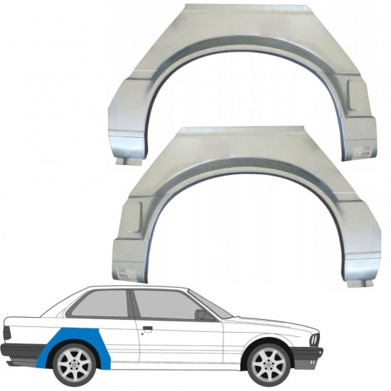 Hátsó sárvédő javító panel hoz BMW 3 E30 1987-1994 / Bal+Jobb / Készlet 6383