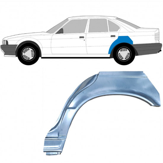 Hátsó sárvédő javító panel hoz BMW 5 E34 1987-1996  / Bal / SEDAN 6401